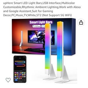 UPHERE Smart LED LIGHT Bars for home or computer, works with Alexa and Google